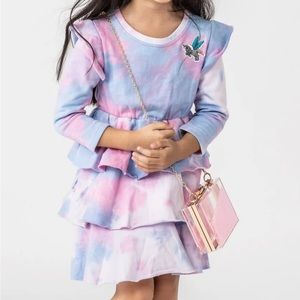 Lola & the Boys Tie Dye Ruffle Dress Size 8